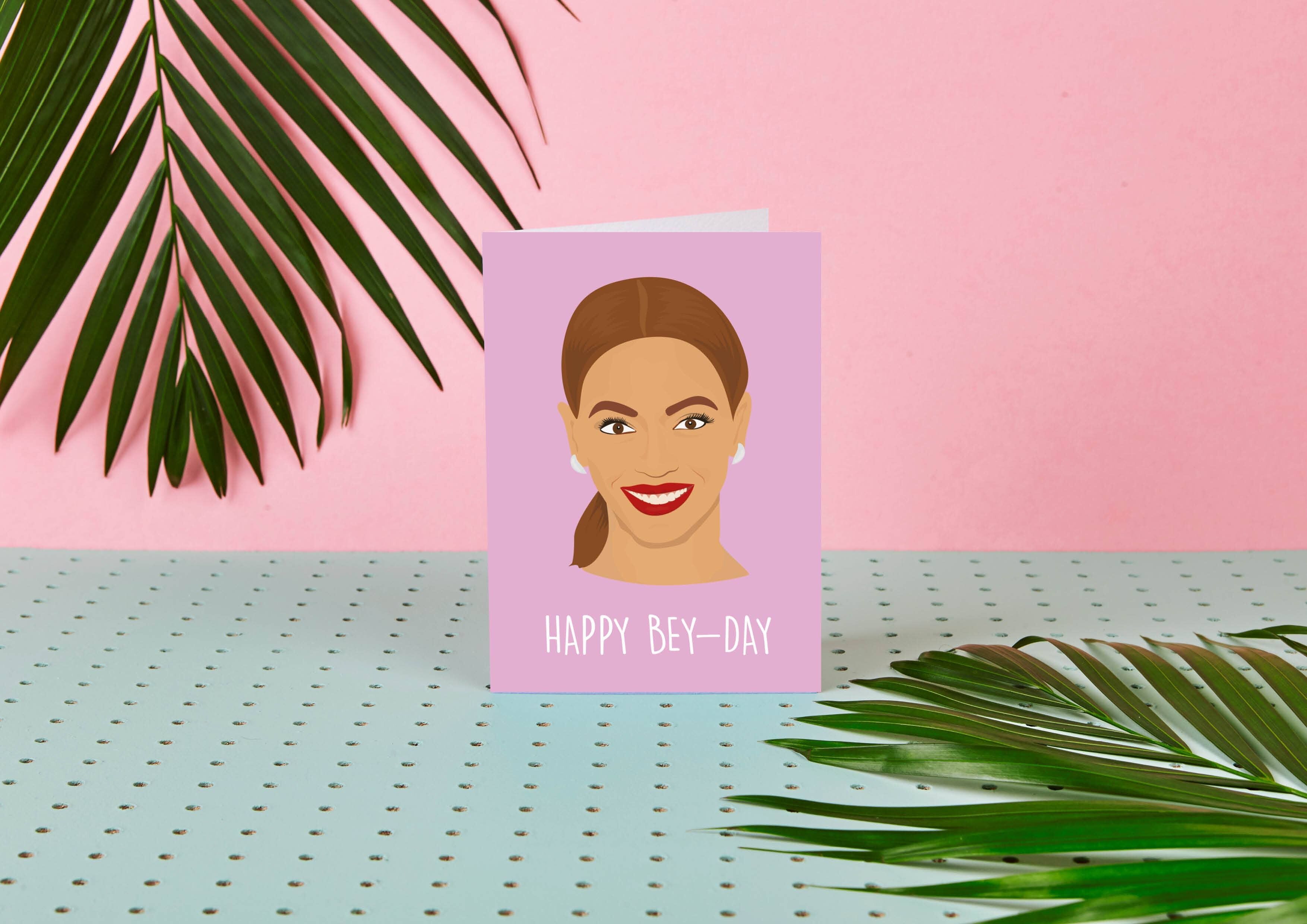 Happy Bey Day - Tarjeta de cumpleaños temática de Beyonce - celebridad