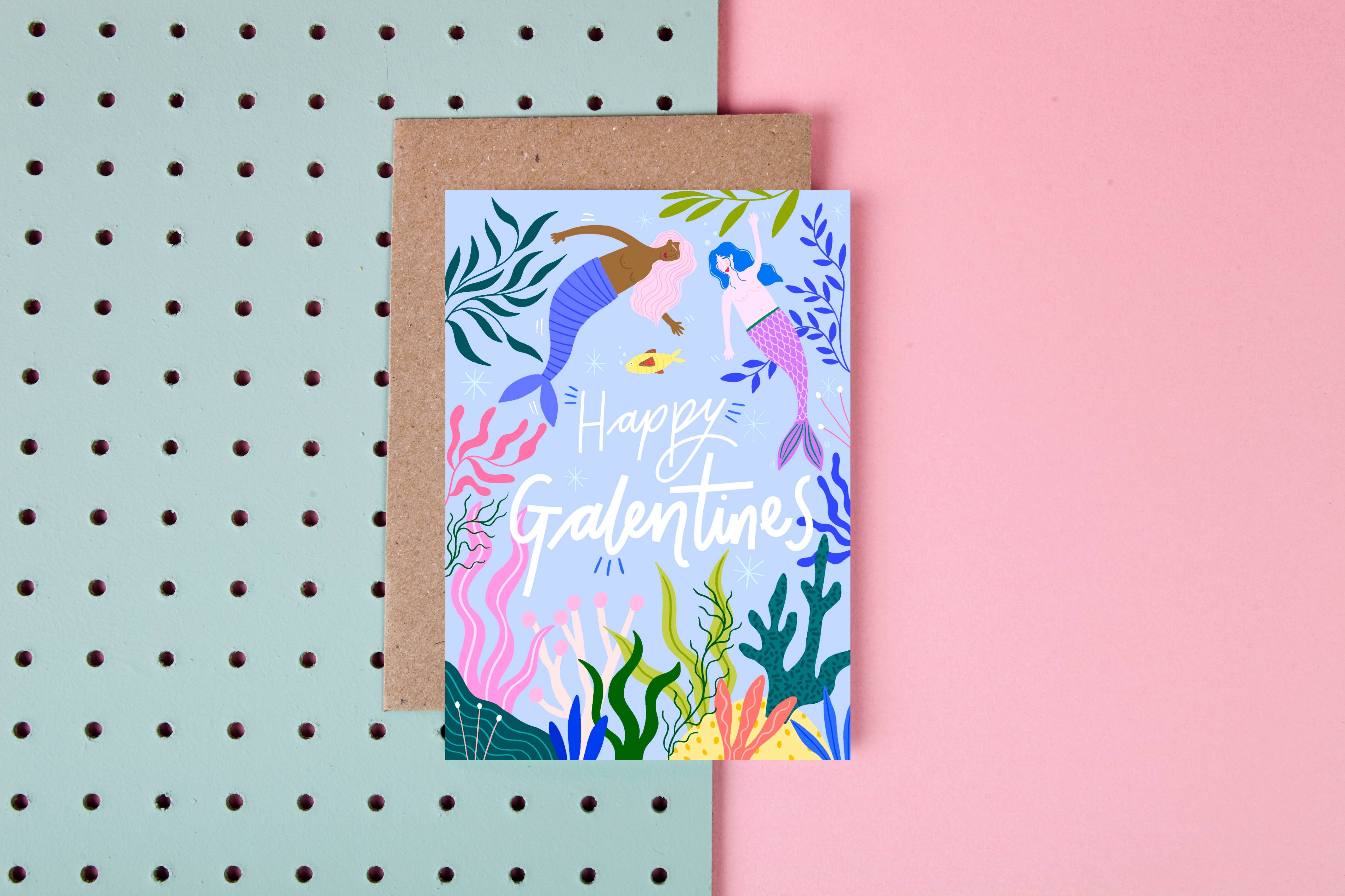 Buon giorno di Galentine - Biglietto di San Valentino - Amicizia-Ragazze