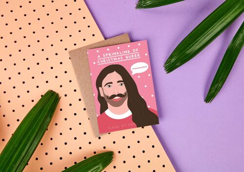 Jonathan Van Ness Christmas Queer-Christmas Card-Celeb