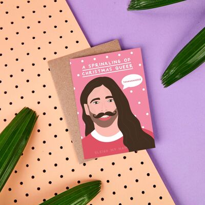 Jonathan Van Ness Christmas Queer-Christmas Card-Celeb