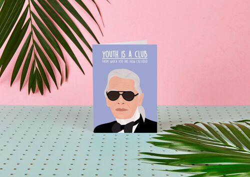 Karl Lagerfeld Sorry Your Card Is Fashionably Late- Celeb