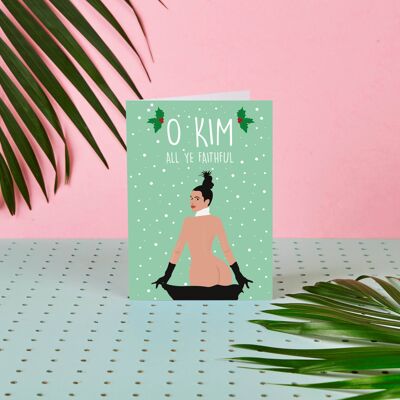 Kim Kardashian O Kim All Ye Faithful- Celeb Christmas Card