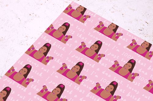 Lizzo Wrapping Paper-Celeb gift wrap-Fun-Paper goods-present