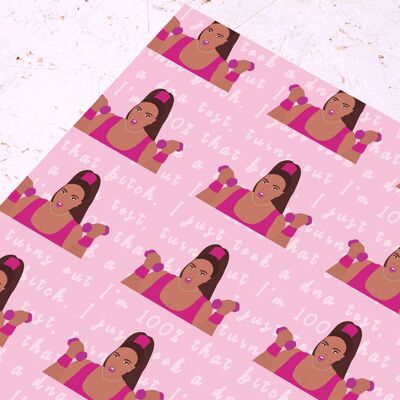 Lizzo Wrapping Paper-Celeb gift wrap-Fun-Paper goods-present
