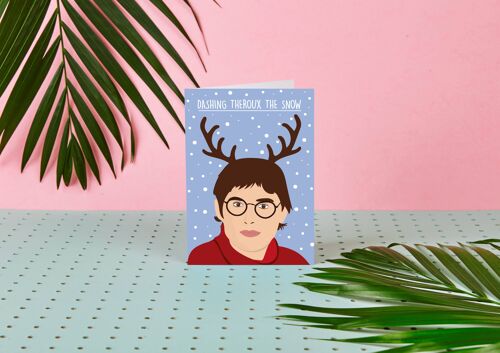 Louis Theroux Dashing Theroux the Snow- Celeb Christmas Card