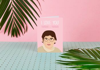 Louis Theroux Je t'aime Theroux + Theroux- Love Card- Celeb