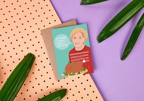 Mary Berry Good Stuffing- Celeb Christmas Card- Funny- Cute