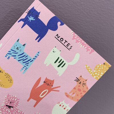 Mini Cat Pattern Notebook - A6