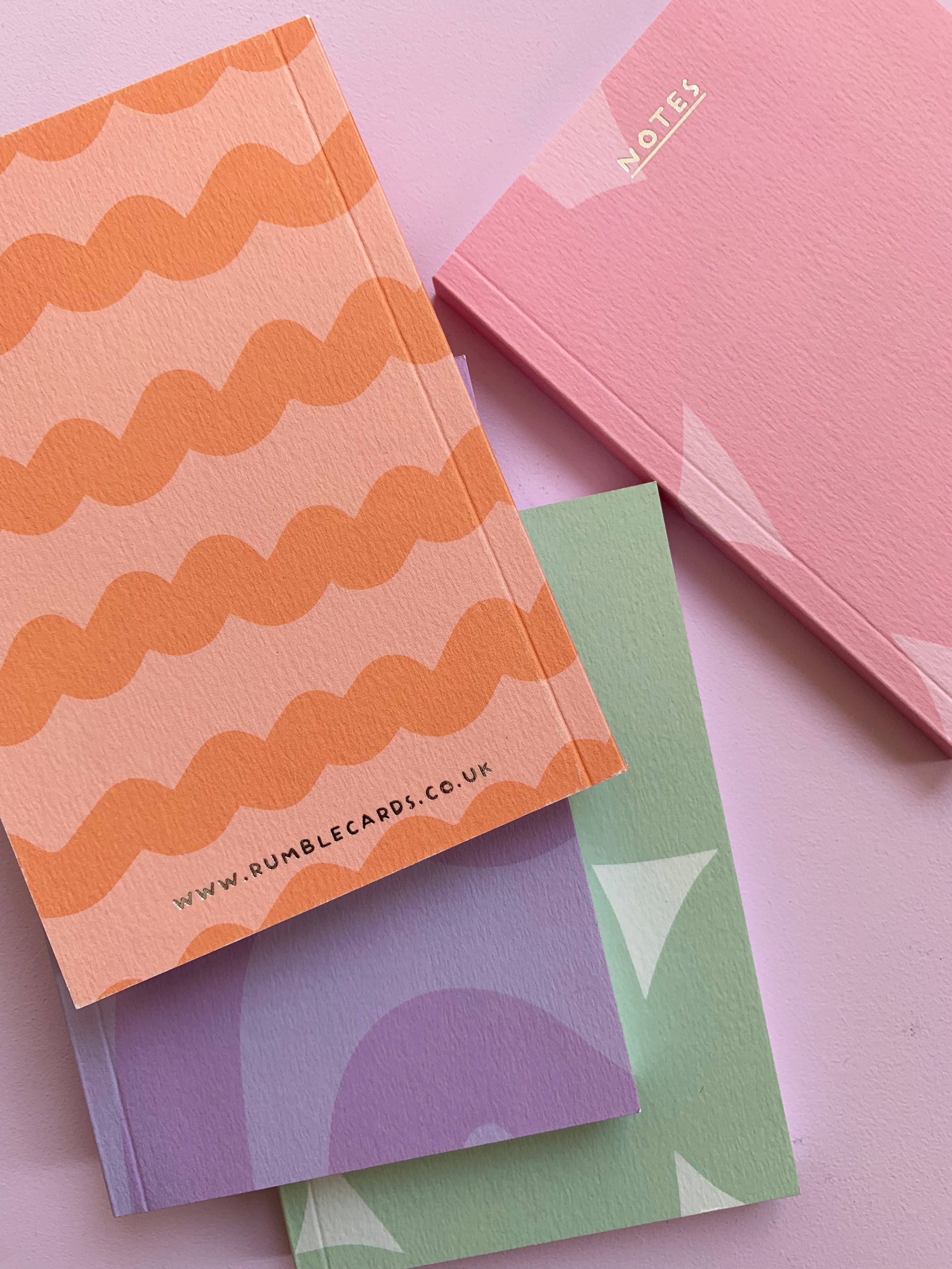 Orange Squiggle - Mini Notebook - Journal - Notepad