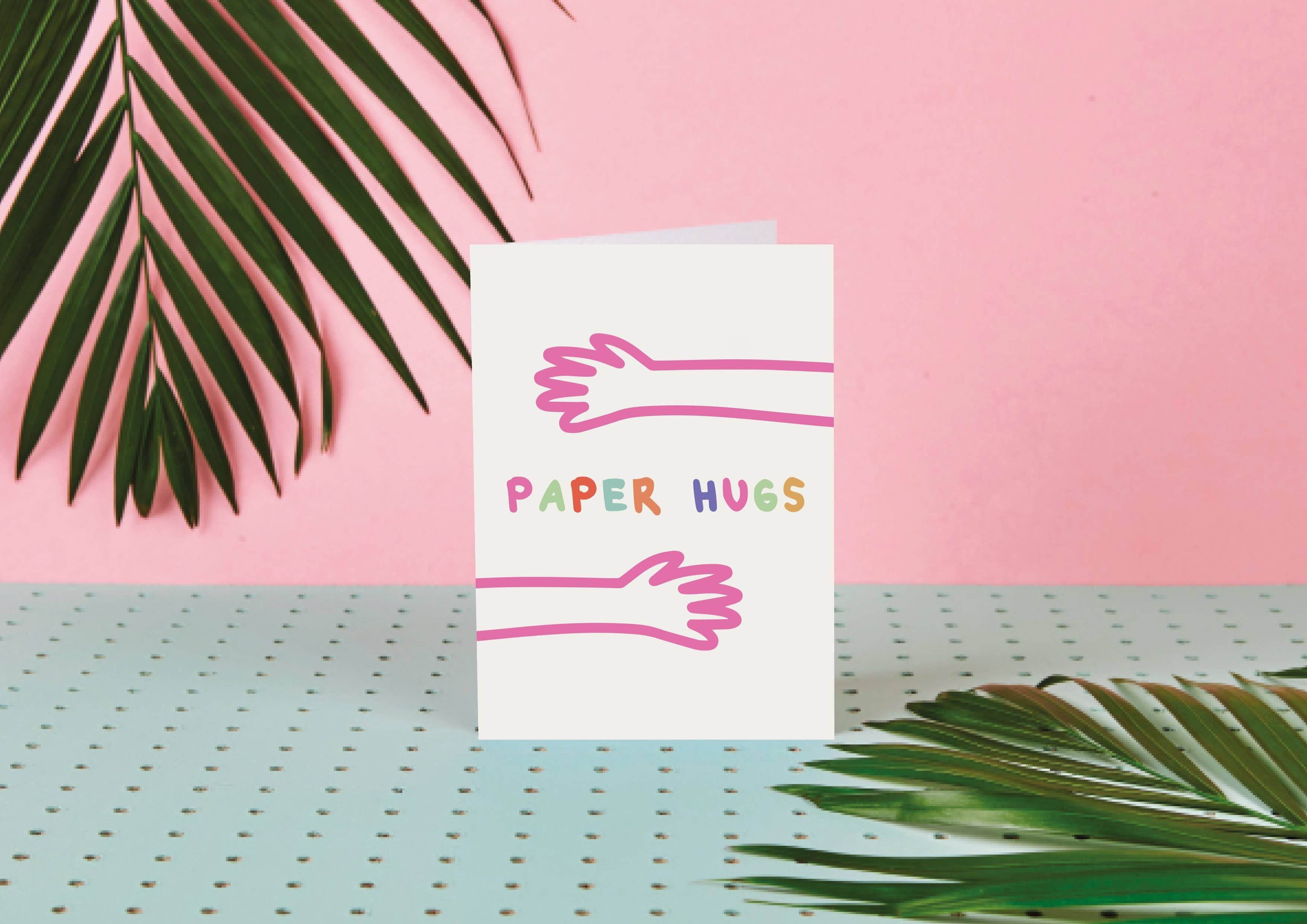 ABRAZOS DE PAPEL - TARJETA POSTAL - PAPELERÍA