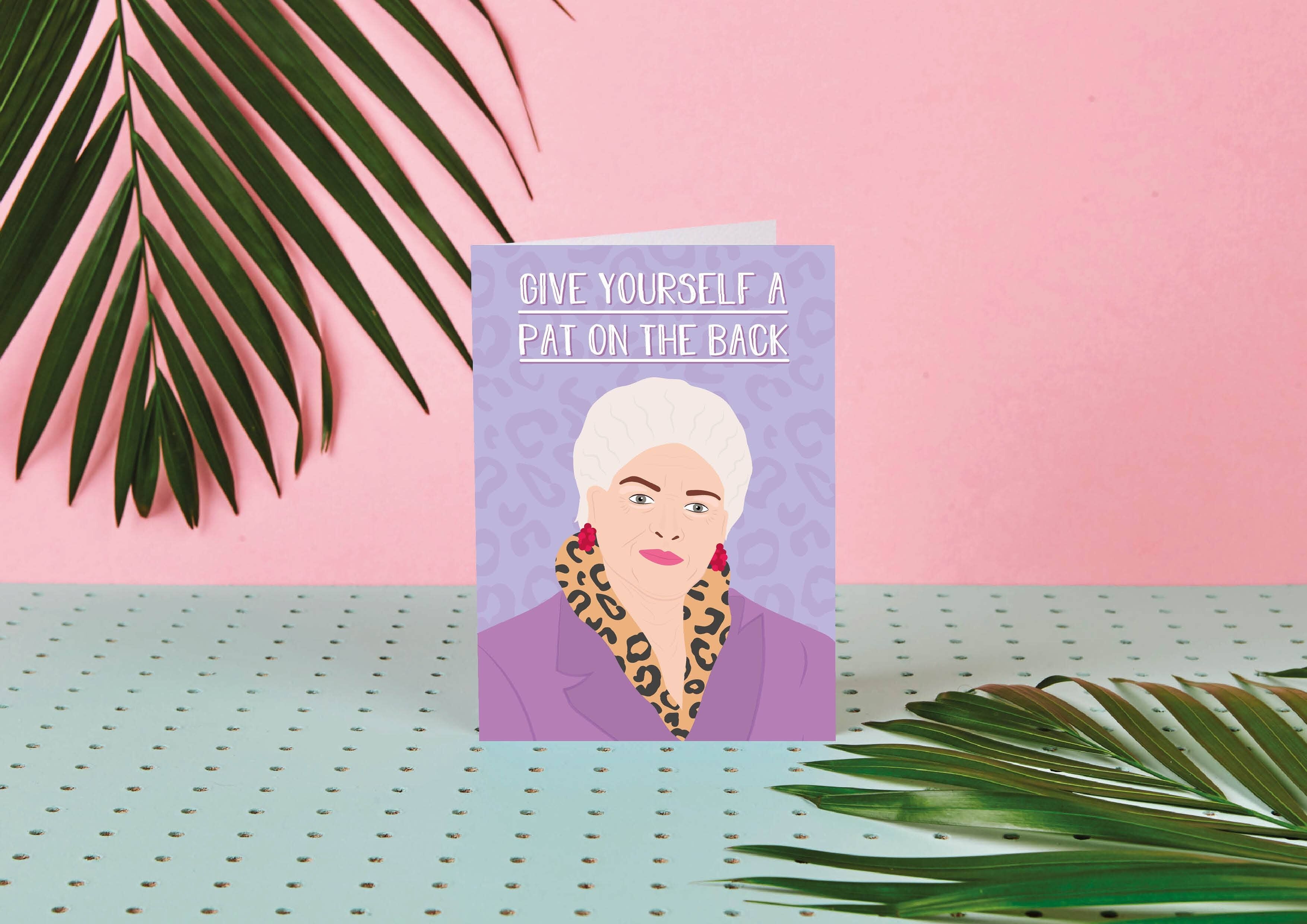 Pat Butcher Date una palmadita en la espalda Tarjetas de felicitación