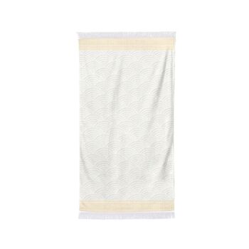 Drap de douche Artea Ecru Jaune d'or 1