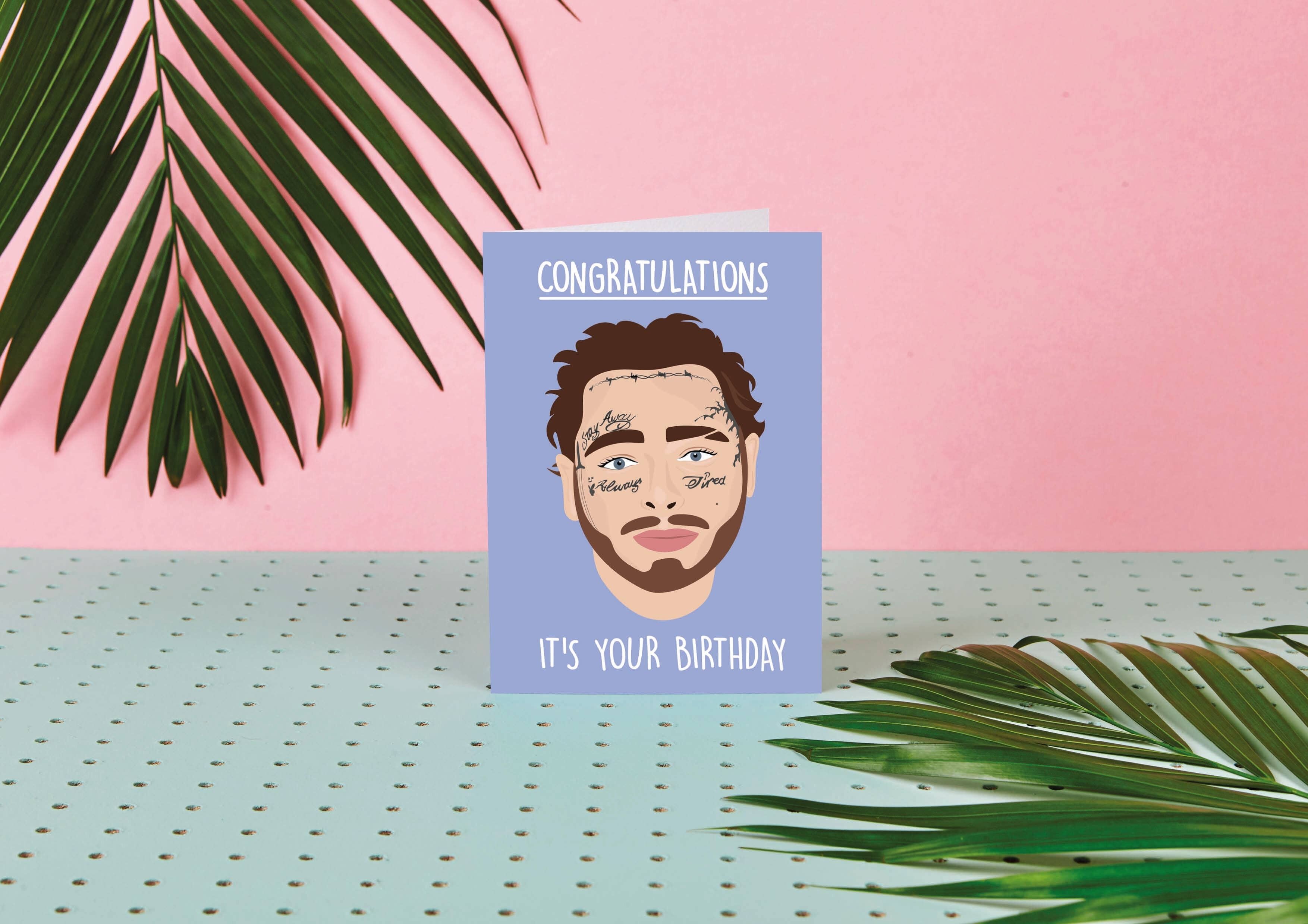 Post Malone Congratulazioni-Cartolina d'auguri di celebrità-Nuovo lavoro