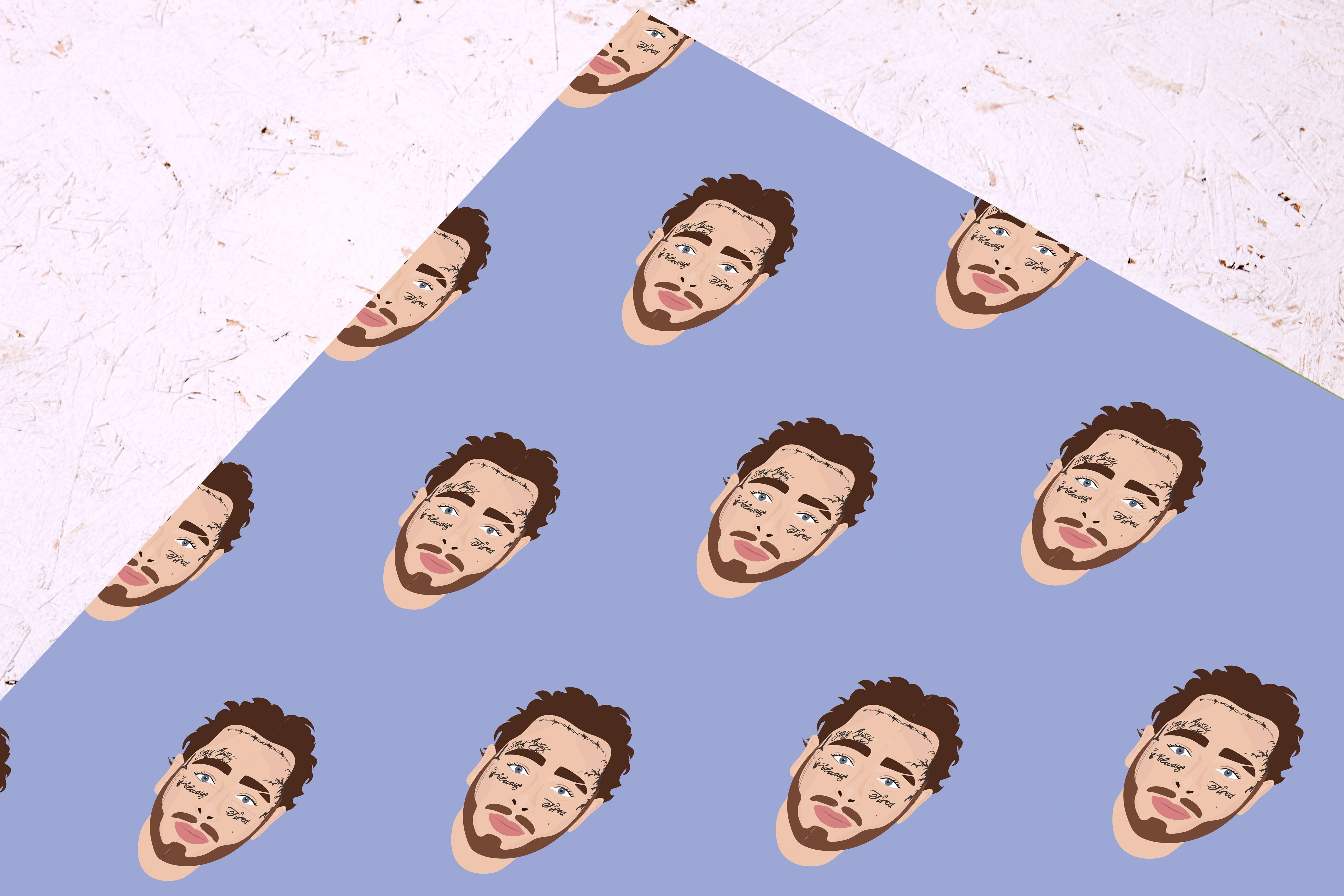 Papel de regalo Post Malone - Papel de regalo de celebridades - Regalos
