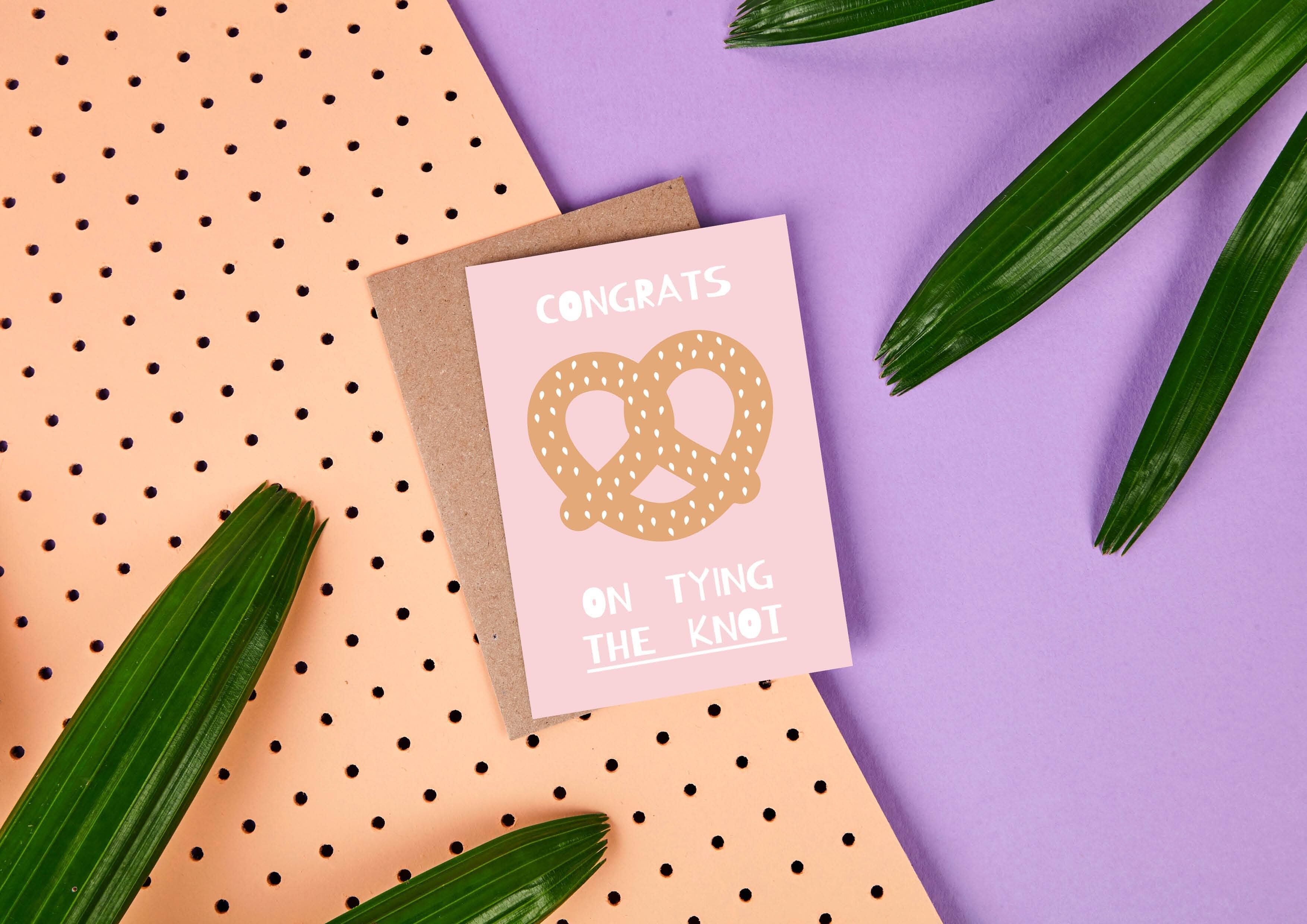 Pretzel Love- Love Card- Marriage- Congratulation Card
