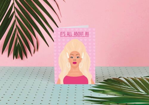 Ru Paul Its All About Ru- Celebrity Birthday Card- Fun- Drag