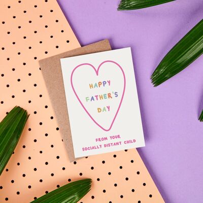 Socially Distant Child - Father's Day Card - Greeting Card