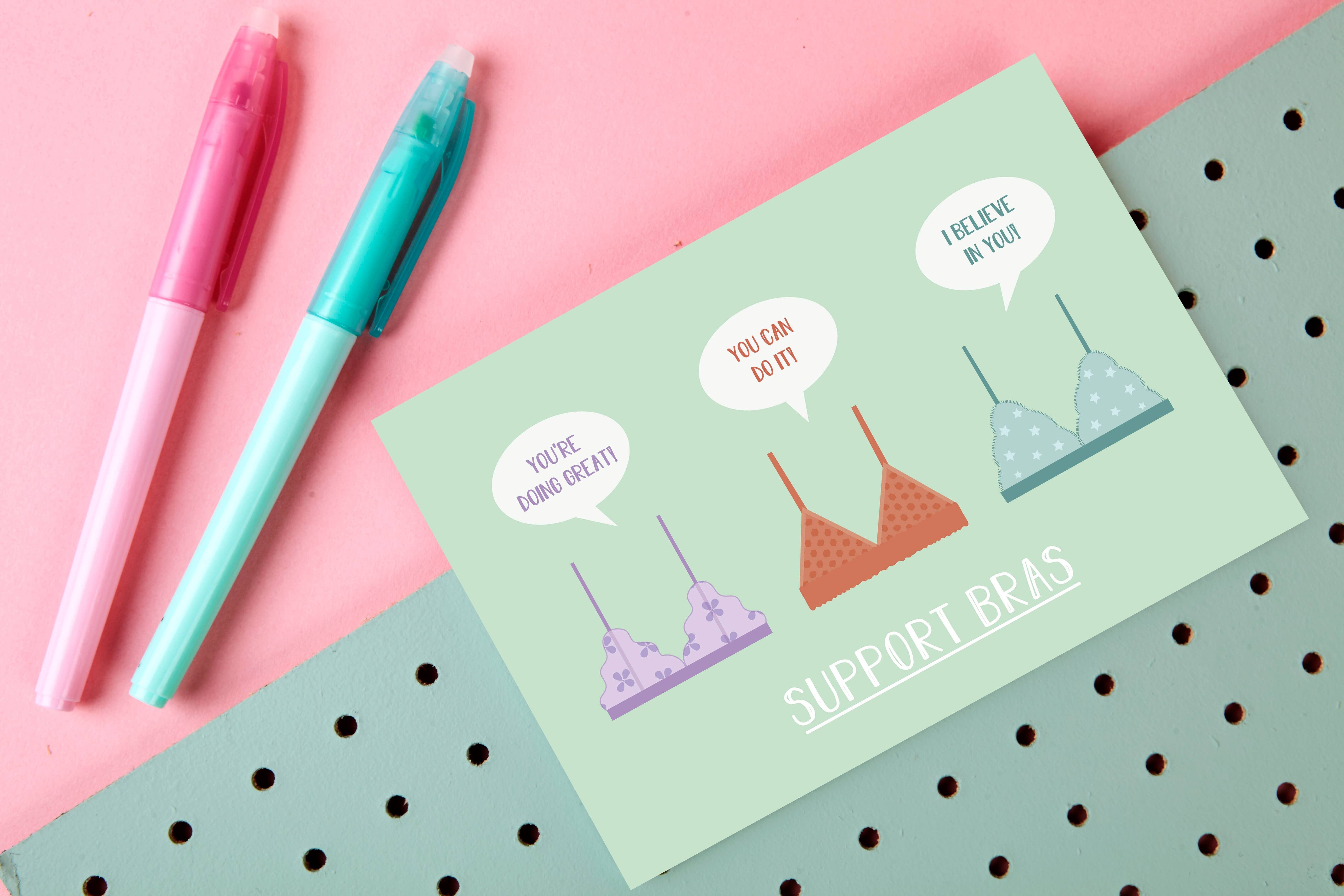 Reggiseni di supporto - Carta motivazionale - Potenziamento femminile