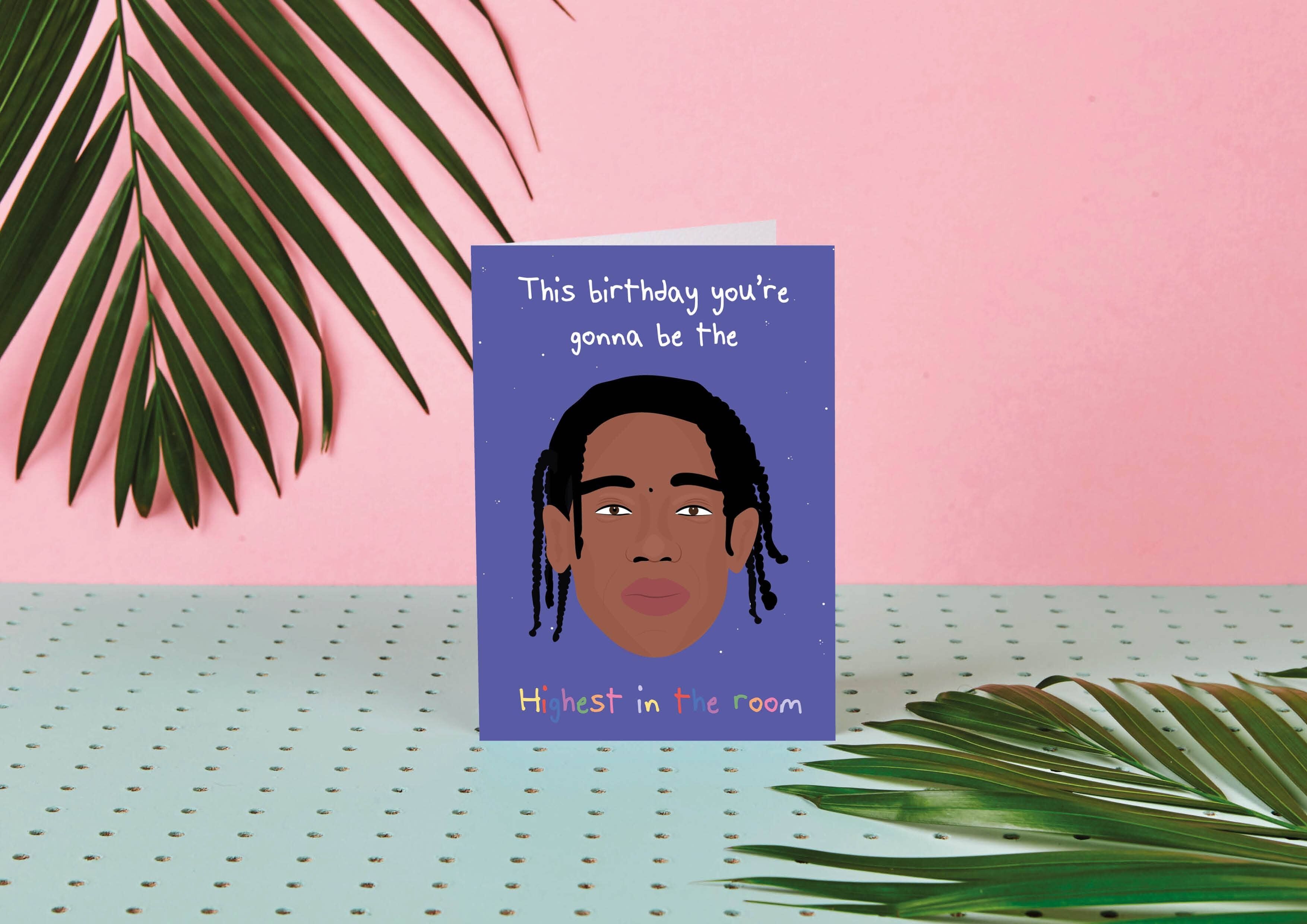 Travis Scott - Highest in the Room - Tarjeta de cumpleaños - Celeb