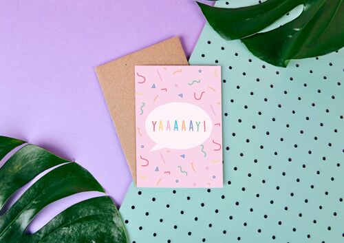 Yaaaaay! - Celebration card - Congratulations -Greeting Card