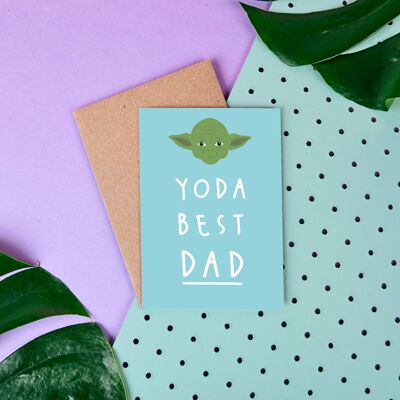 Yoda Best Dad - Star Wars - Father's Day Card - Greeting