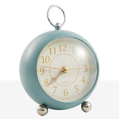 ALARM CLOCK WITH ALARM BLUE METAL 10X7X13CM HM856