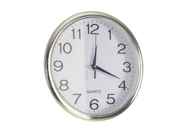 HORLOGE MURALE PS ARGENT 30X30X5CM HM8524 2