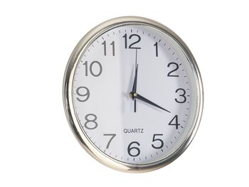 HORLOGE MURALE PS ARGENT 30X30X5CM HM8524 1