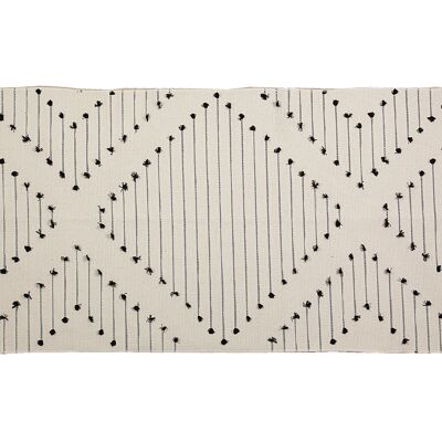 COTTON/POLYESTER RUG WITH FRINGES 60X1X110CM HM8585