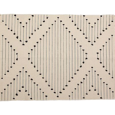 COTTON/POLYESTER RUG WITH FRINGES 60X1X147CM HM8586