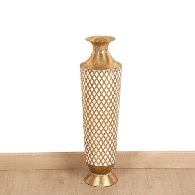 GOLDENE METALLVASE 21X21X73CM HM8621