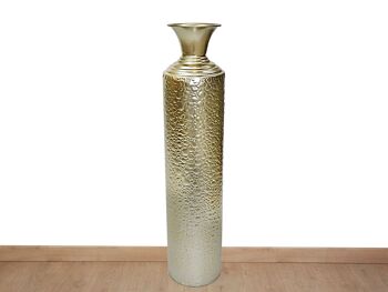 VASE MÉTAL DORÉ 14X14X65CM HM8665 1