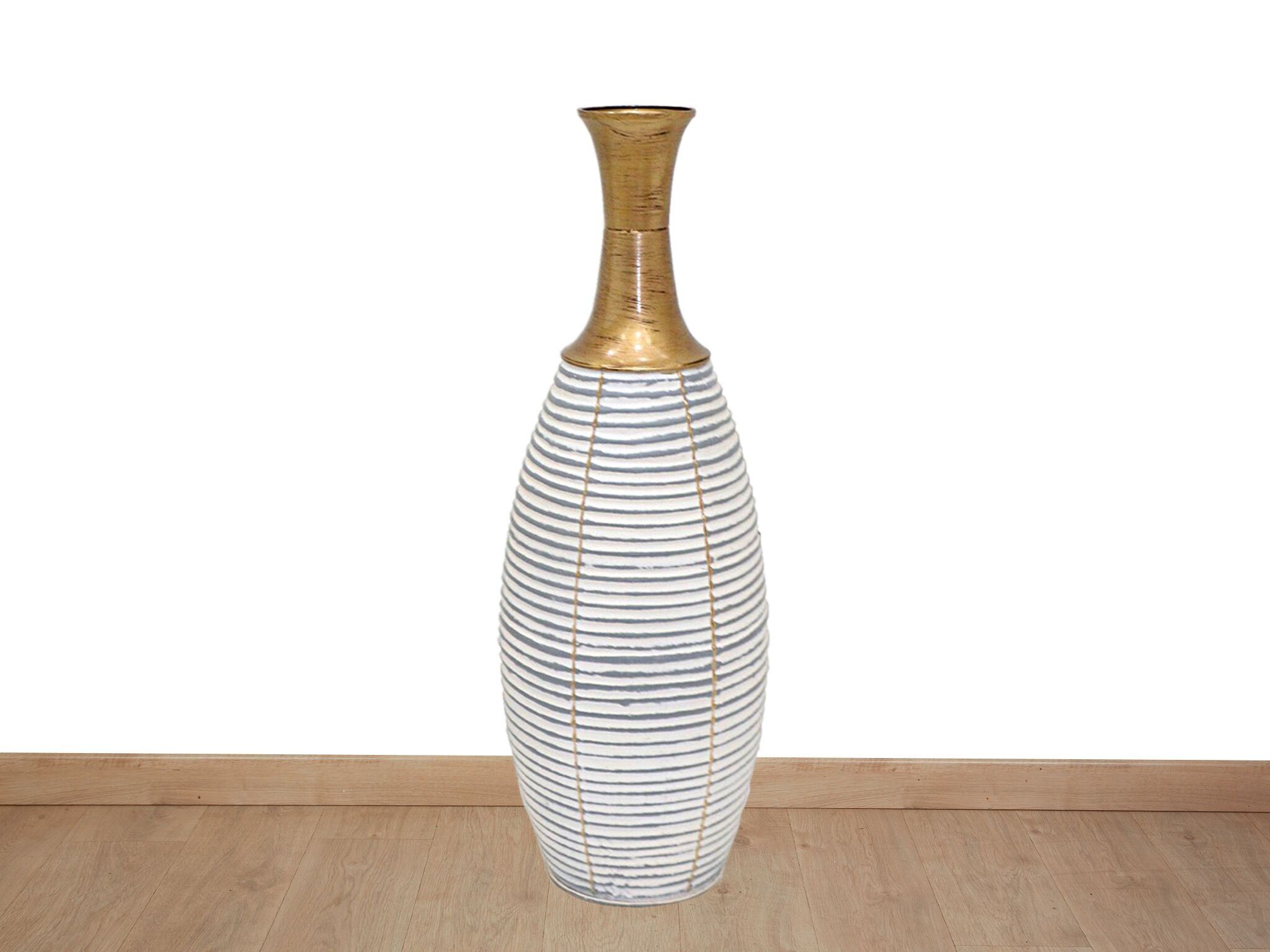 VASO IN METALLO ORO/BIANCO HM8675