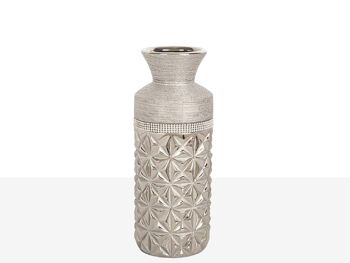 VASE CÉRAMIQUE ARGENT HM22221 2