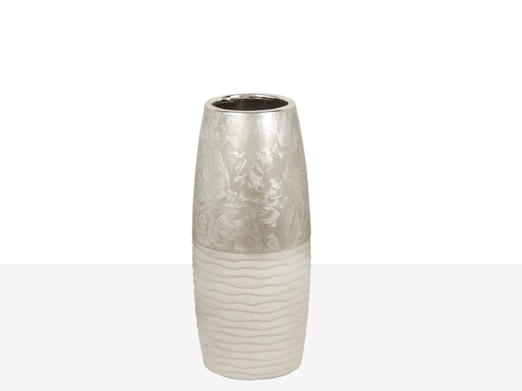 VASO IN CERAMICA ARGENTO DUE TEXTURE HM22247