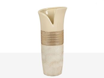 VASE CÉRAMIQUE/NACAR 15X14X35CM HM22254 1