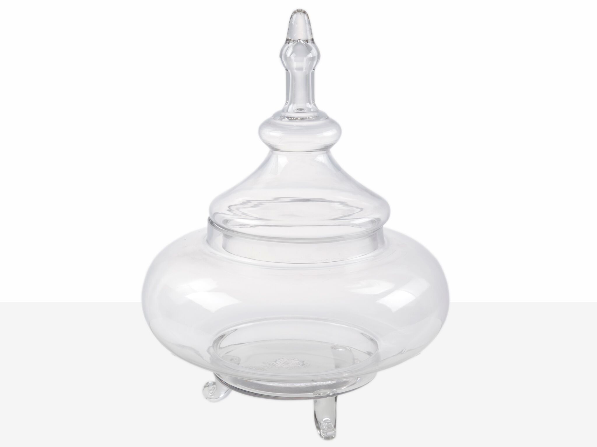 SCATOLA PER BISCOTTI 3 PIEDI IN VETRO HM26579