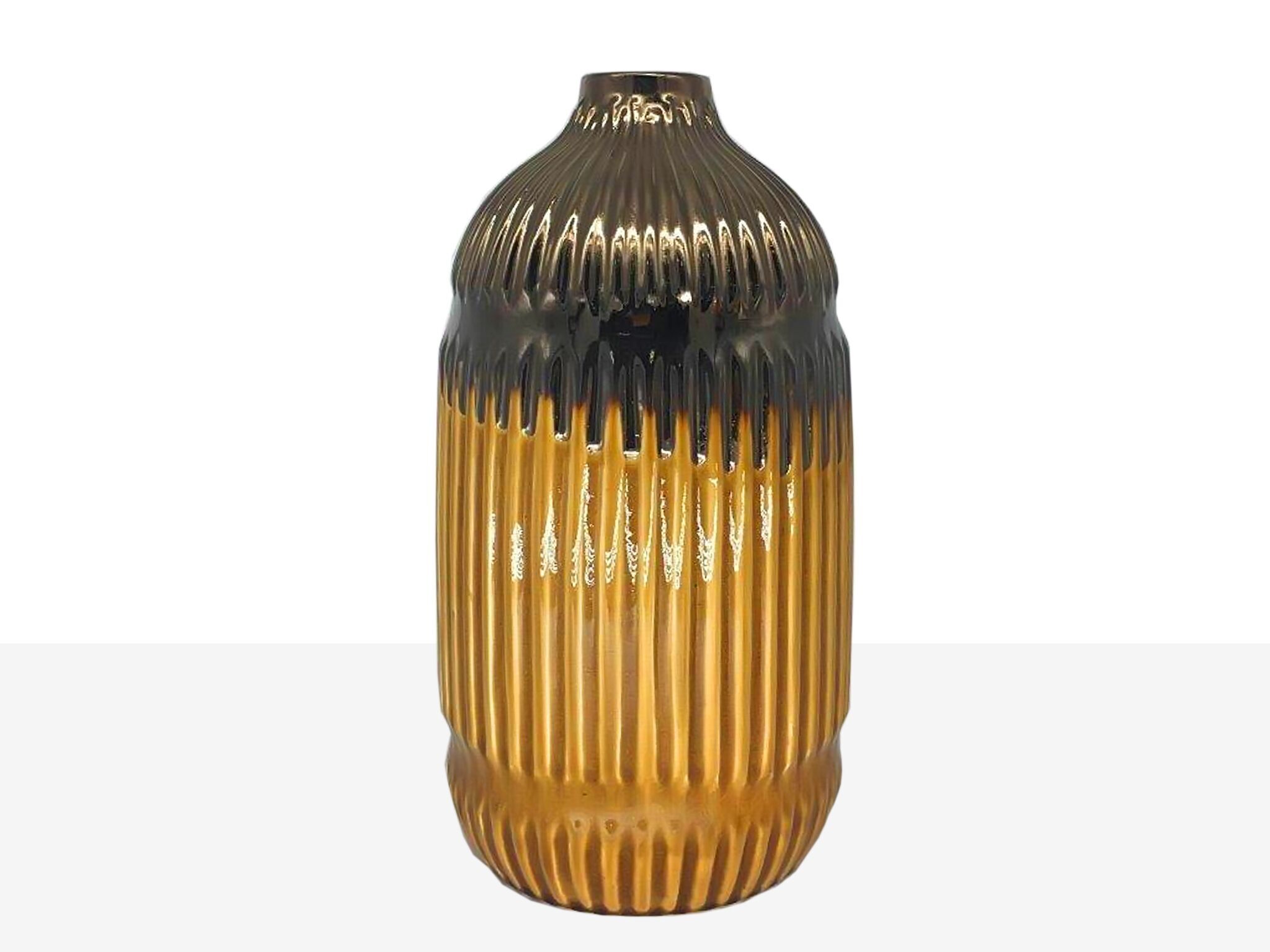 VASE EN CÉRAMIQUE ÉMAILLÉE MOUTARDE HM31071