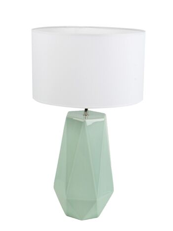 LAMPE CÉRAMIQUE TURQUOISE AVEC ÉCRAN HM32202 3