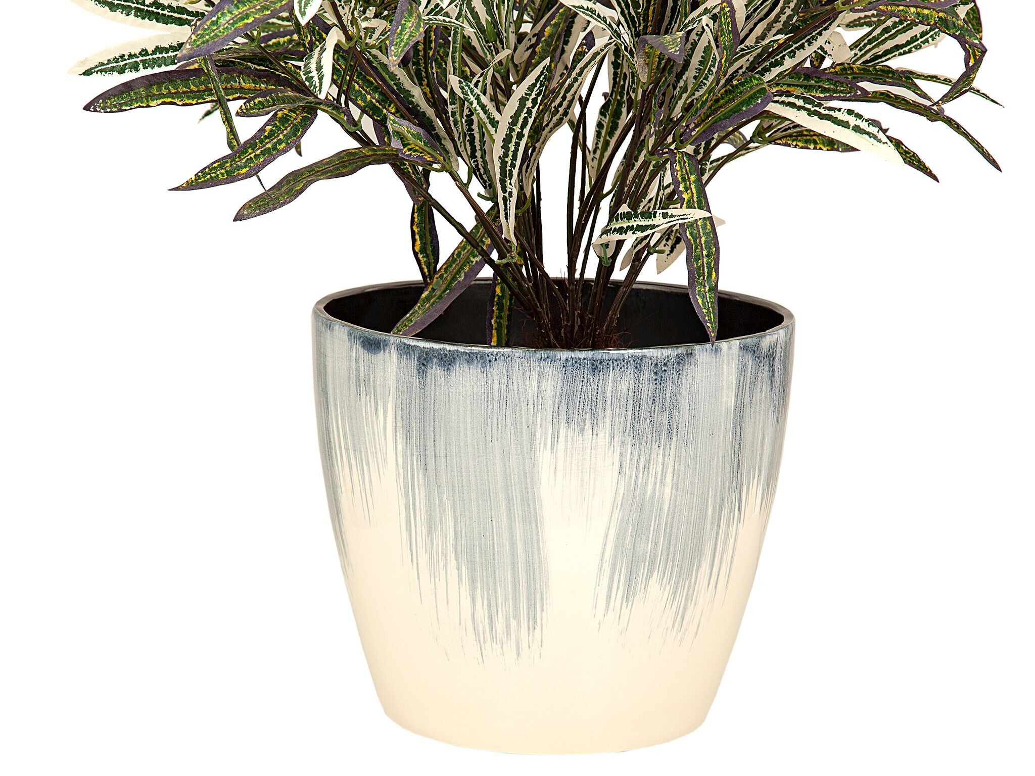 COPERCHIO VASO CERAMICA BLU/BIANCO HM32236