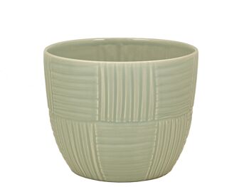 COUVERCLE-POT CERAMIQUE MENTHE 26X26X22CM HM32237 4