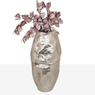 SILBERNE ALUMINIUMVASE 19X19X46CM HM33648