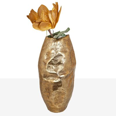 GOLDENE ALUMINIUMVASE 19X19X46CM HM33649