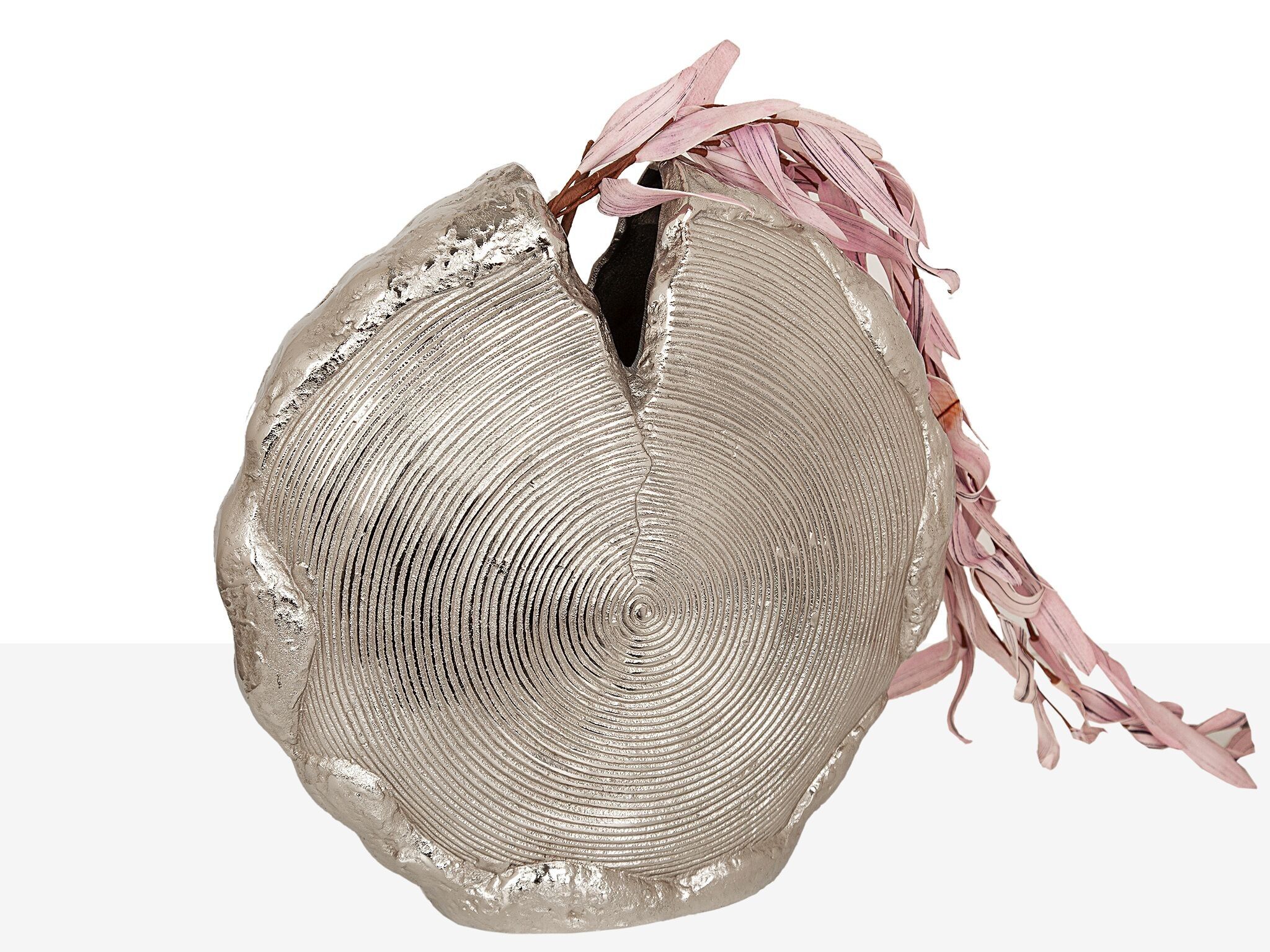 VASO TONDO IN ALLUMINIO ARGENTO HM33665