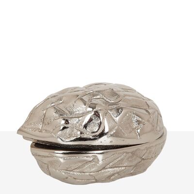 SILVER ALUMINUM NUT BOX 17X10X10CM HM33669