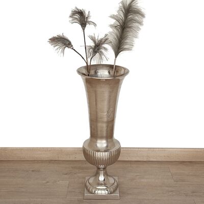 VASE WITH SILVER ALUMINUM FOOT HM33671