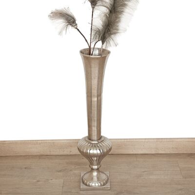 VASE WITH SILVER ALUMINUM FOOT HM33673