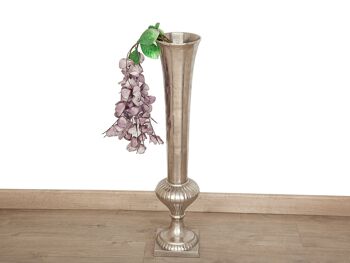 VASE AVEC PIED ALUMINIUM ARGENT HM33674 1