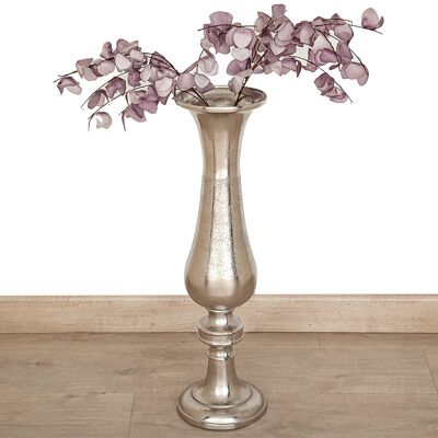 VASE WITH SILVER ALUMINUM FOOT HM33677