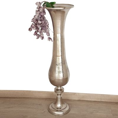 VASE WITH SILVER ALUMINUM FOOT HM33678
